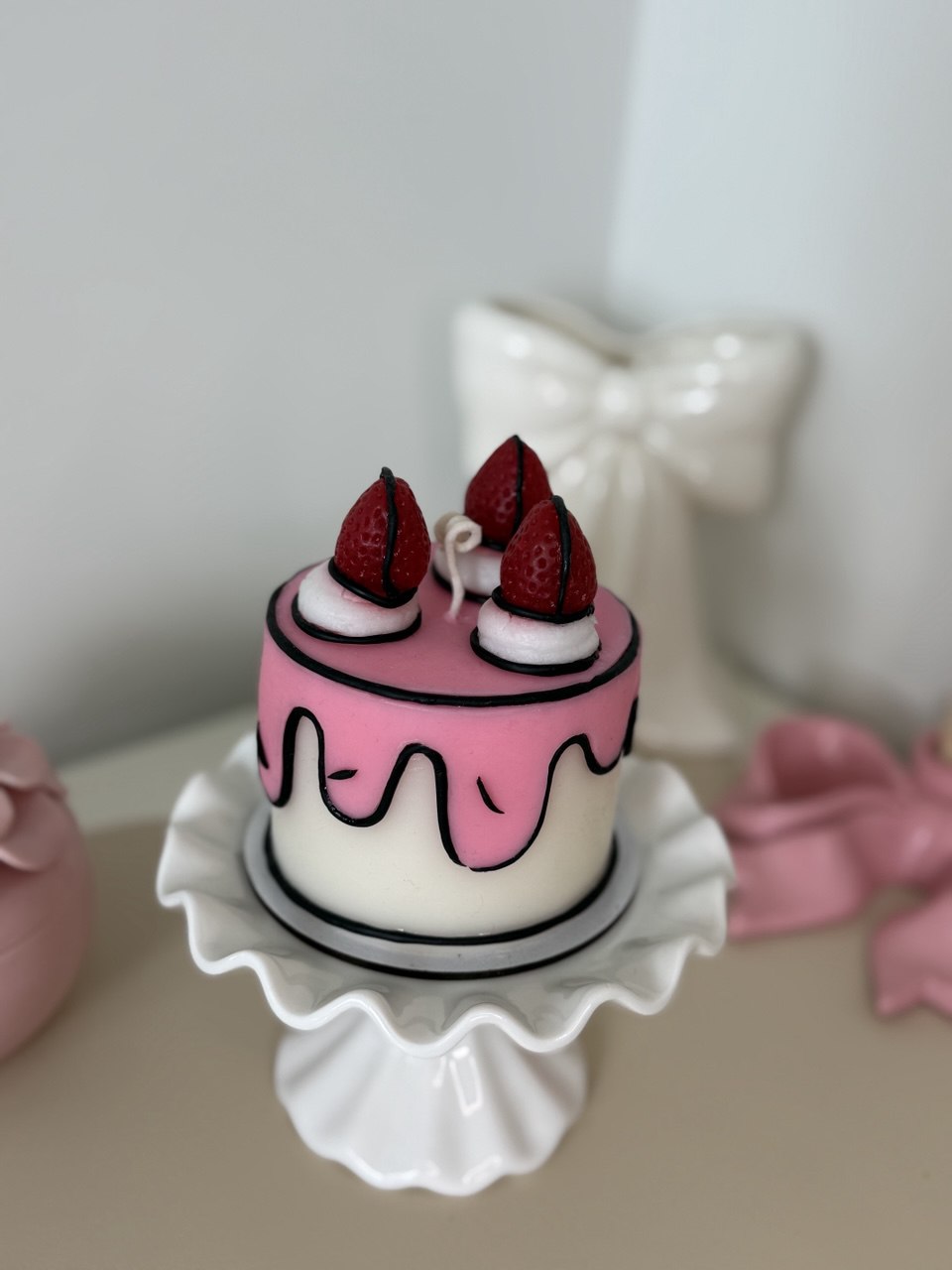 Handmade 3D cake candle gift Toronto — Seraphics dessert candle