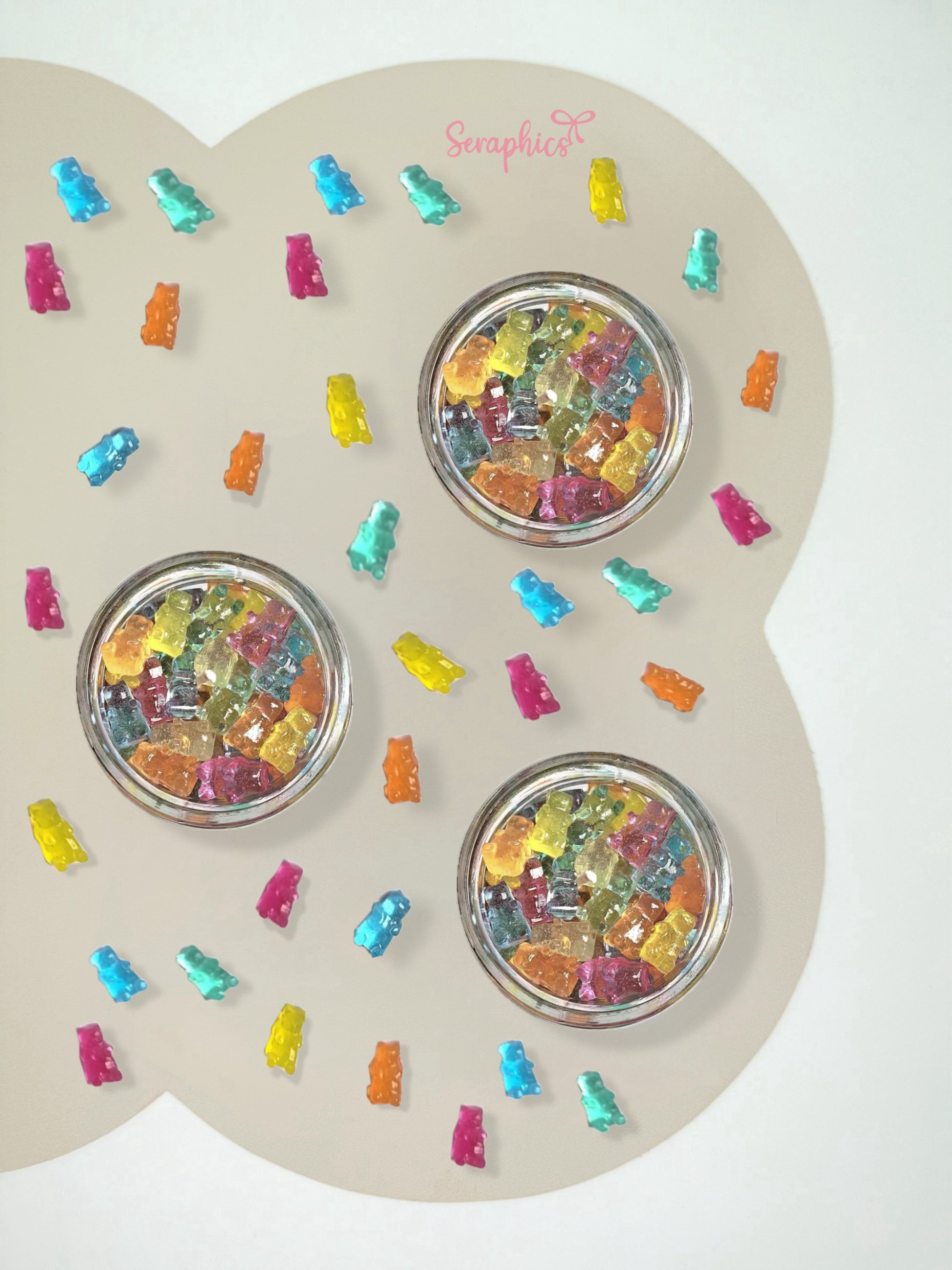 Gummy bears candle jar by Seraphics CA — fruity scented novelty candle Toronto