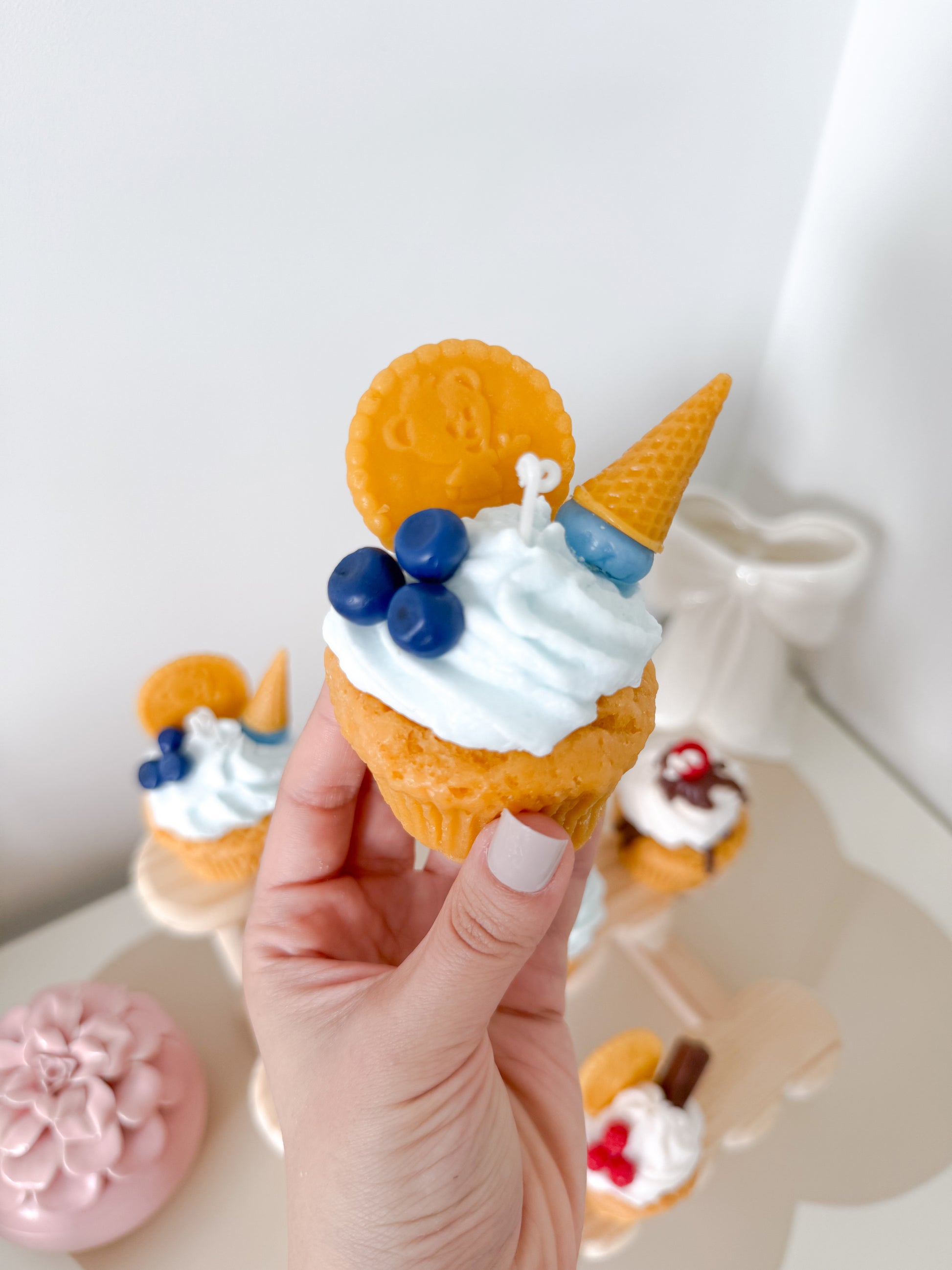 Scented blueberry cupcake candle by Seraphics CA