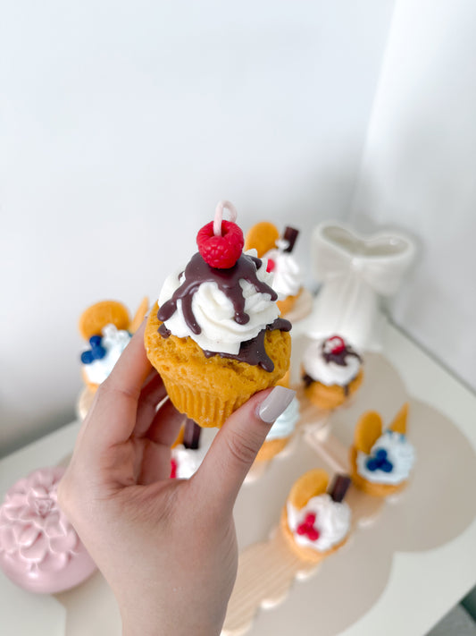 Scented chocolate cupcake candle by Seraphics CA