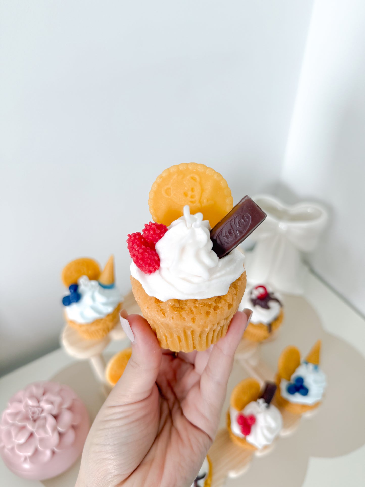 Scented raspberry cupcake candle by Seraphics CA