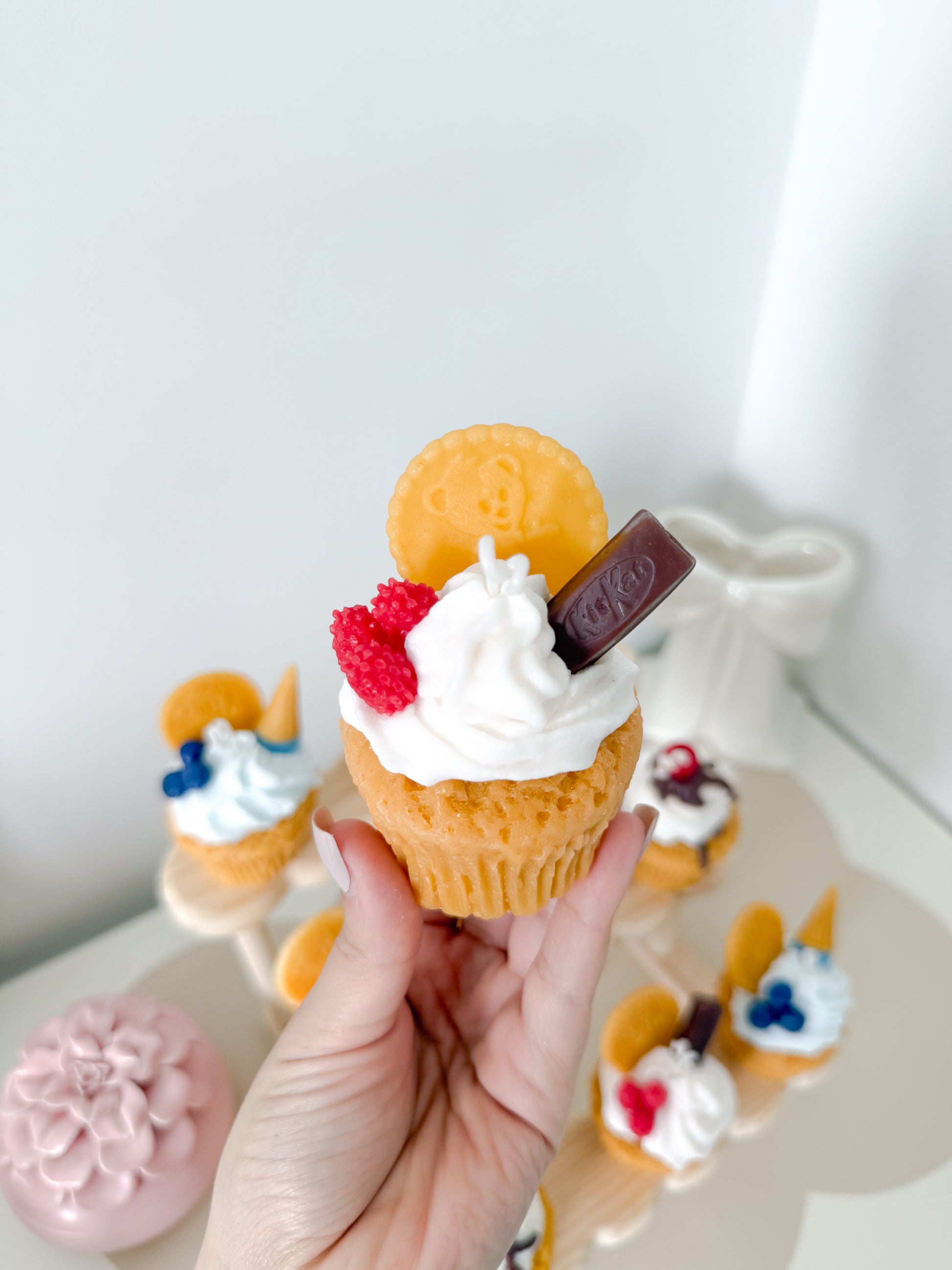 Scented raspberry cupcake candle by Seraphics CA