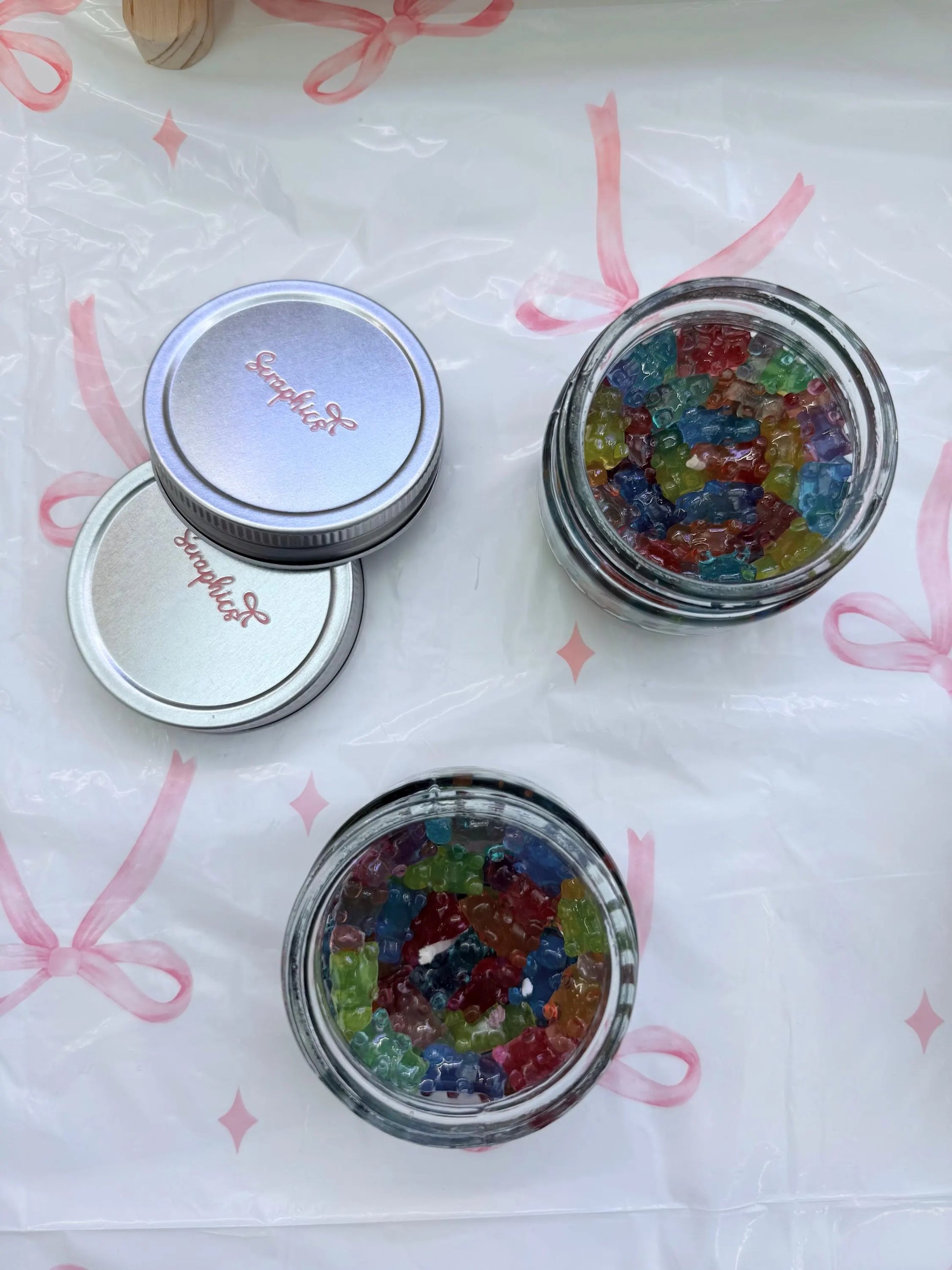 Top view gummy bears candle jar — Seraphics CA Toronto