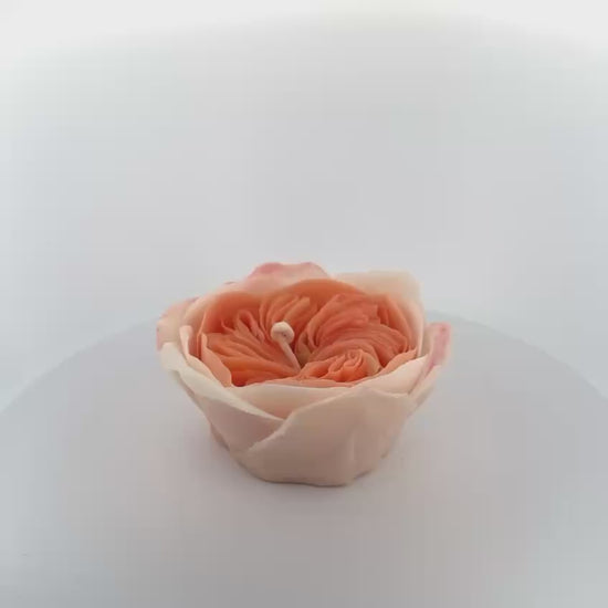 Handmade peony candle making process — Seraphics CA beeswax floral